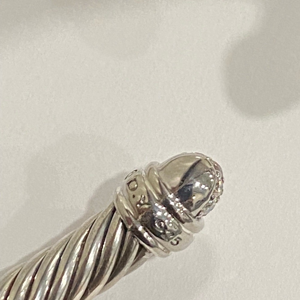 David Yurman Bangke silver sterling and Diamonds - Picture 9 of 16
